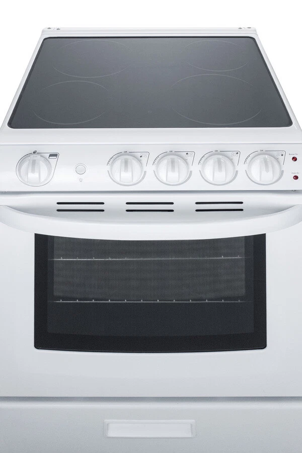 Summit REX2421WRT 24" Deslizable Cocina Eléctrica Tapa Lisa Blanco Foto 2 de 4