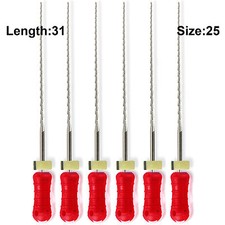 Sky Choice Hedstrom Files - 31 mm Length, Size 25 Red w/Rubber Stopper 6/Pkg