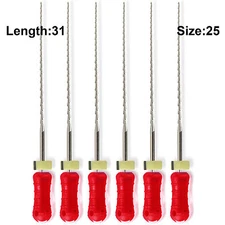 Sky Choice Hedstrom Files - 31 mm Length, Size 25 Red w/Rubber Stopper 6/Pkg