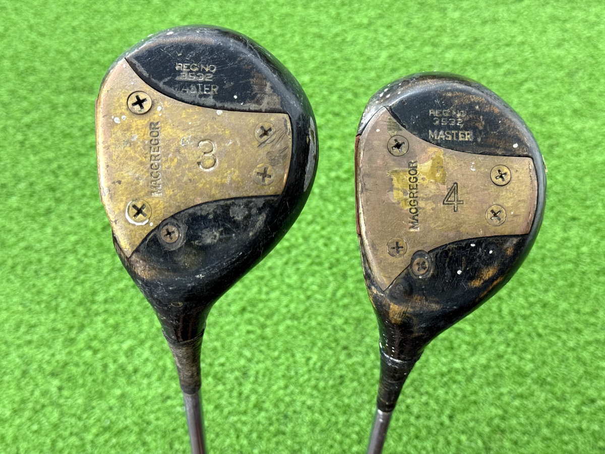 MacGregor Golf Jimmy Demaret Master Persimmon 3 & 4 Wood Set Left