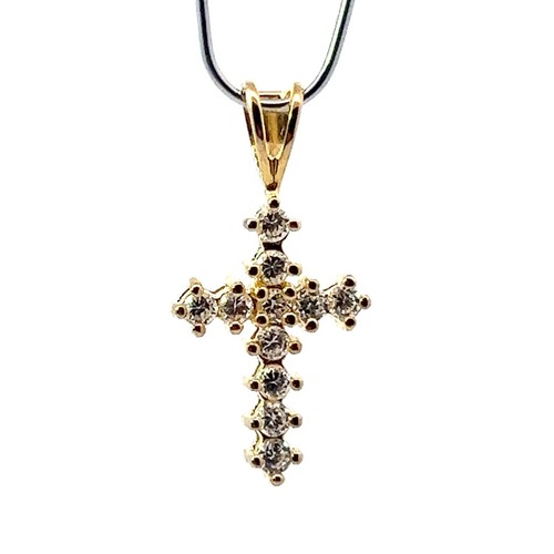 Pendentif Croix En Argent Sterling 925 Avec Zircones - Hauteur 45 Mm - Poids 4.90 G - Neuf Avec Boîte Cadeau