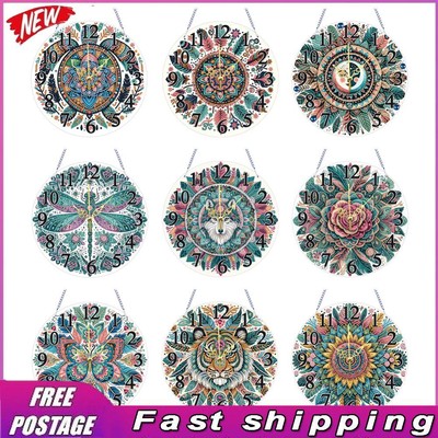Acrylic Special Shaped Mandala 5D Diamond Painting Clock Art Craft for Desktop