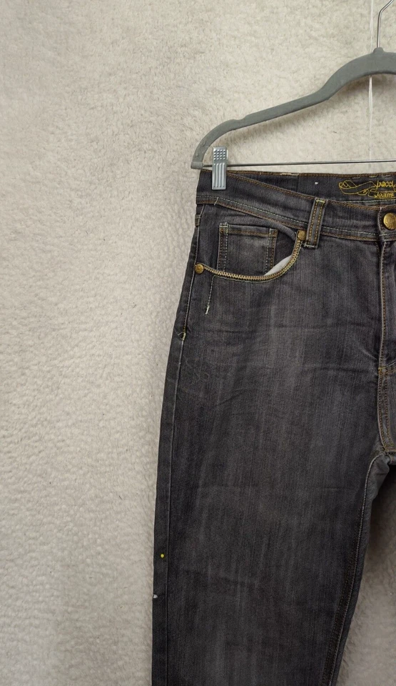 Bacci Women Jeans 33x29.5 Gray Cotton Blend High Rise Stretch Straight Leg Denim - Image 2 of 4