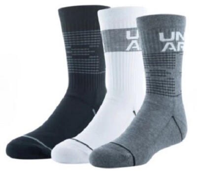 Under Armour Boys' Phenom Crew Socks 3 pair
