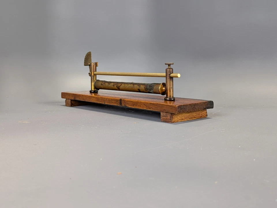 Antiguo Instrumento Científico Latón Pirómetro Dilatómetro Física Demostración Foto 3 de 4