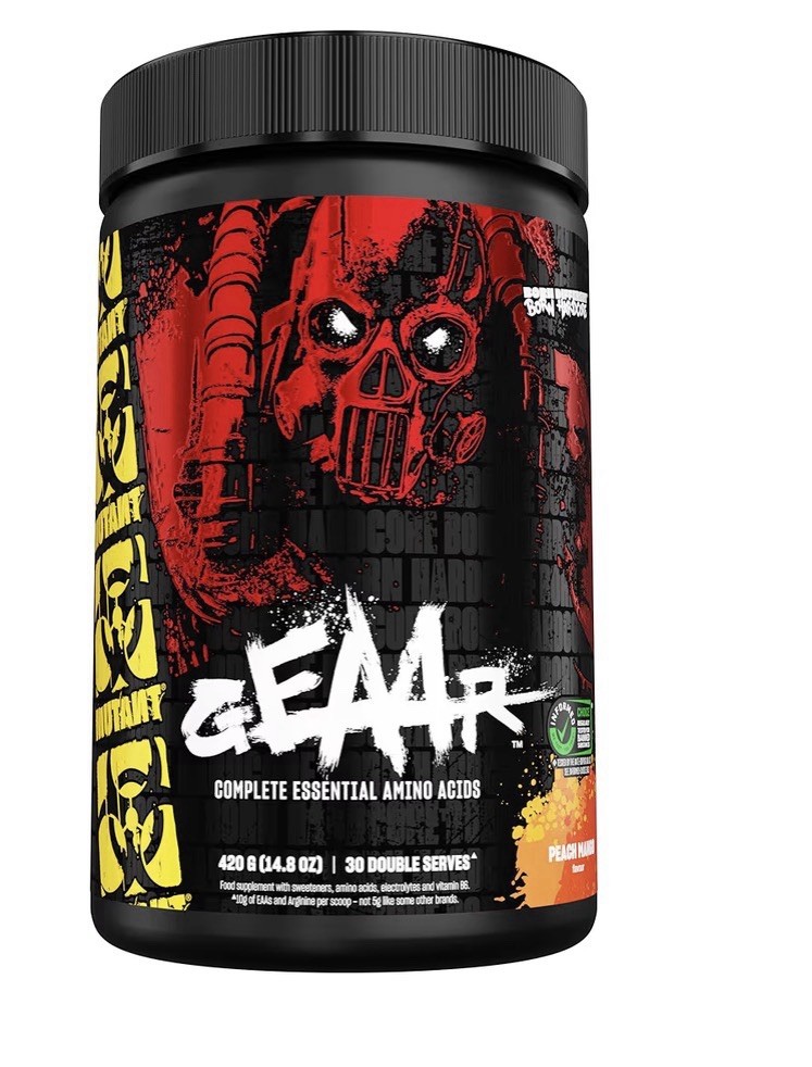 Mutant GEAAR  420g With Leucine, Electrolytes BCAAs 30 Servings Peach Mango