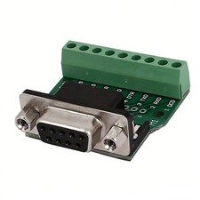 DB9 D-SUB Female Adapter RS232 Terminal Breakout Board with Positioning Nuts