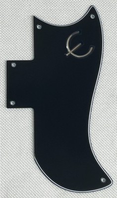 Black 3-Ply For Fit Gibson SG 61 Reissue E Logo Style Guitar Pickguard