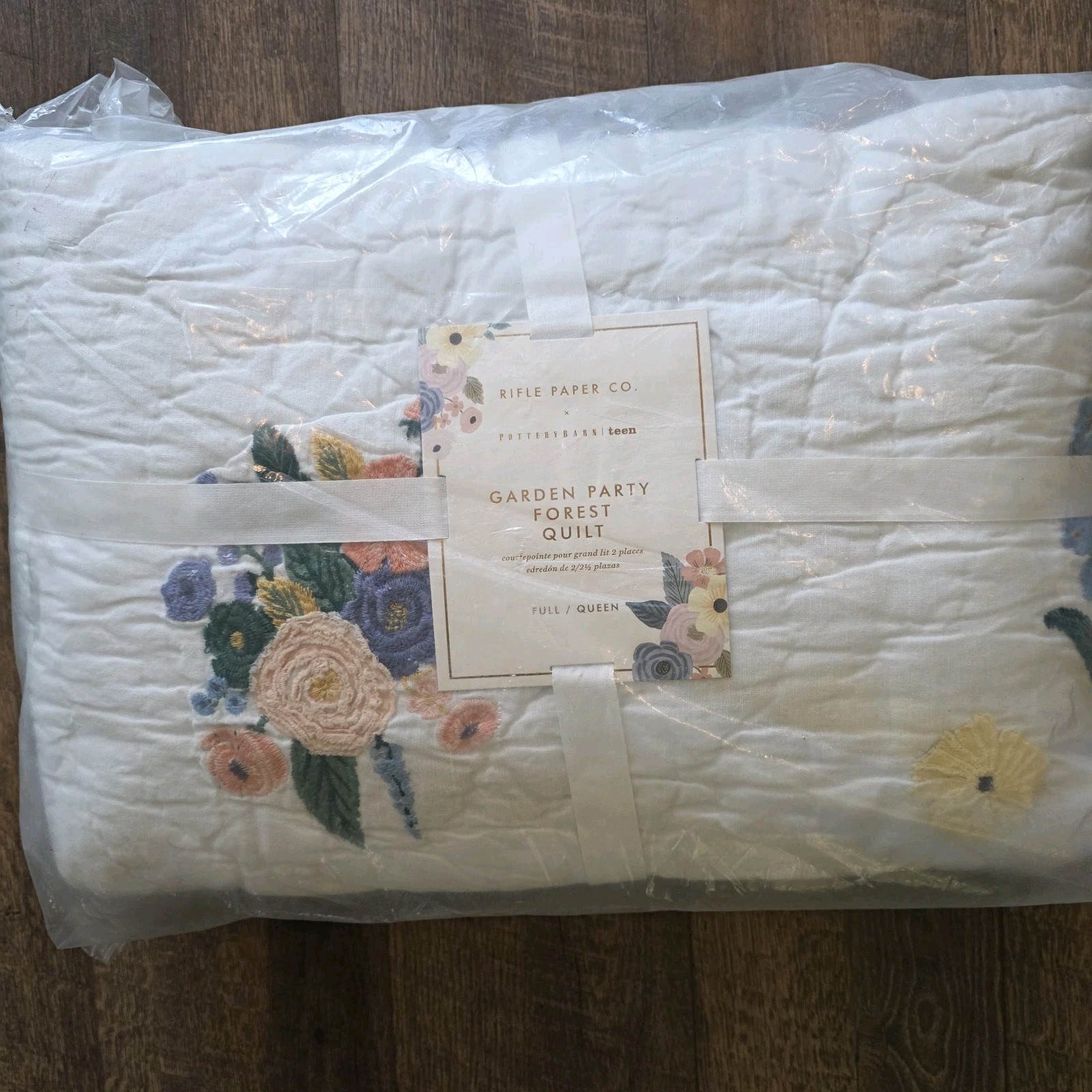 Pottery Barn Rifle Paper Co garden party forest quilt Queen NWT Flower Nature