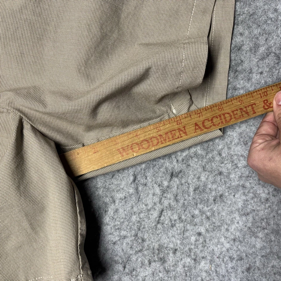 Шорты мужские Banana Republic Chino 34x7 бежевые маленькие клетчатые опрятные повседневные - Изображение 4 из 4