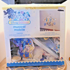 Vintage Disney Babies Musical Mobile Dolly Co Mickey Minnie Donald Pluto -USA