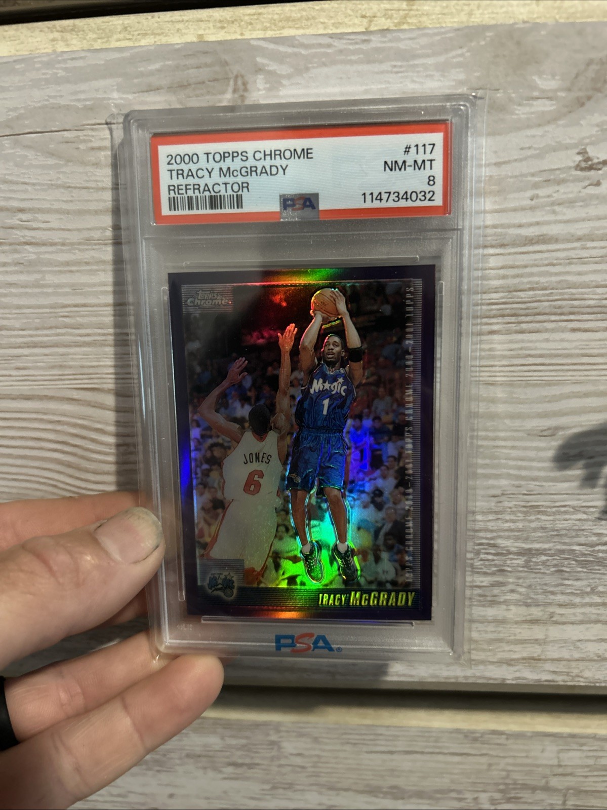 2000-01 Topps Chrome - Tracy McGrady #117 Refractor PSA 8