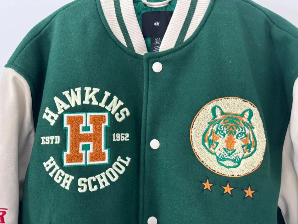 STRANGER THINGS x H&M Wool Blend Men Varsity Jacket (Medium) - Image 2 of 4
