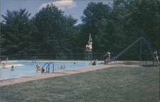 Milroy, Pennsylvania PA Hartman Center Swimming Pool Chrome Vintage Postcard