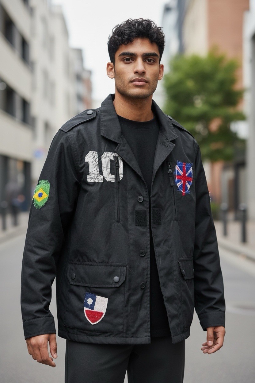 QuickStart Y2K Flag Patch England Jacket - image 1