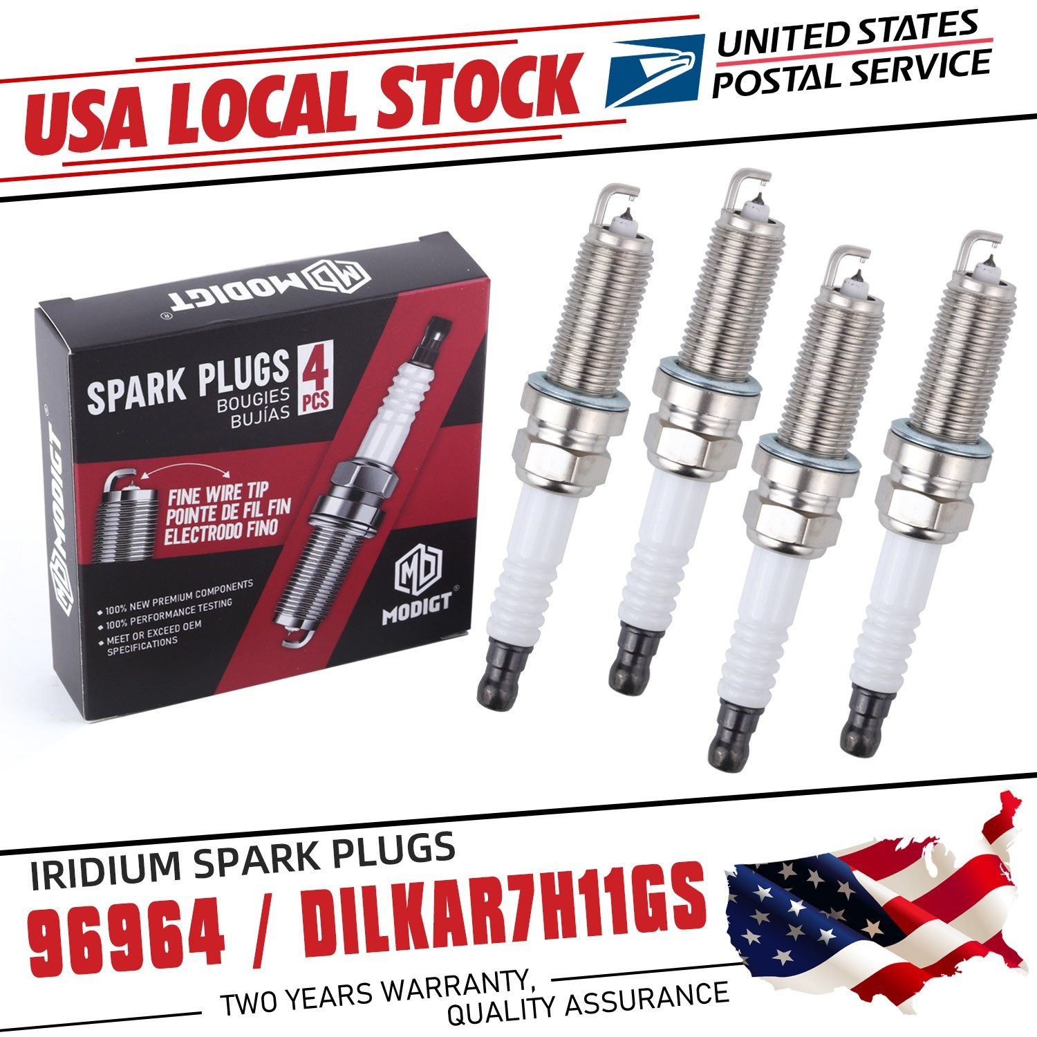 For NGK 96964 8 PCS Iridium Spark Plugs DILKAR7G11GS OE Replacement High Quality
