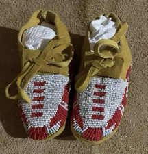 Beautiful Native American Lakota Sioux Beaded Baby Moccasins.
