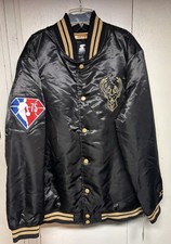 New With Tags Milwaukee Bucks Limited Edition 75th Anniversary Starter Jacked