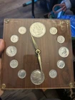 11 Silver coins Our Silver Heritage Old NonWorking Clock 1 Silver Morgan Dollar