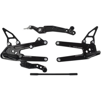 Driven Racing TT Rearset Schwarz Für Yamaha YZF-R6 17-20 DRP-730-BK 1623-0415
