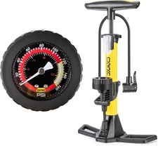 Bike Pump with Pressure Gauge- 160 PSI Bicycle Floor Pump Fits Presta
