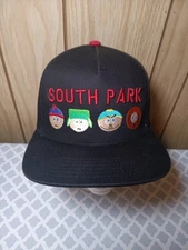 South Park Hat Baseball Strapback Cap Comedy Central Black One Size Kenny Kyle