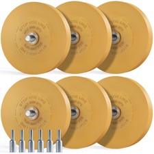 6 PCS Decal Remover Eraser Wheel Rubber Eraser Wheel Adhesive Remover Wheel f...