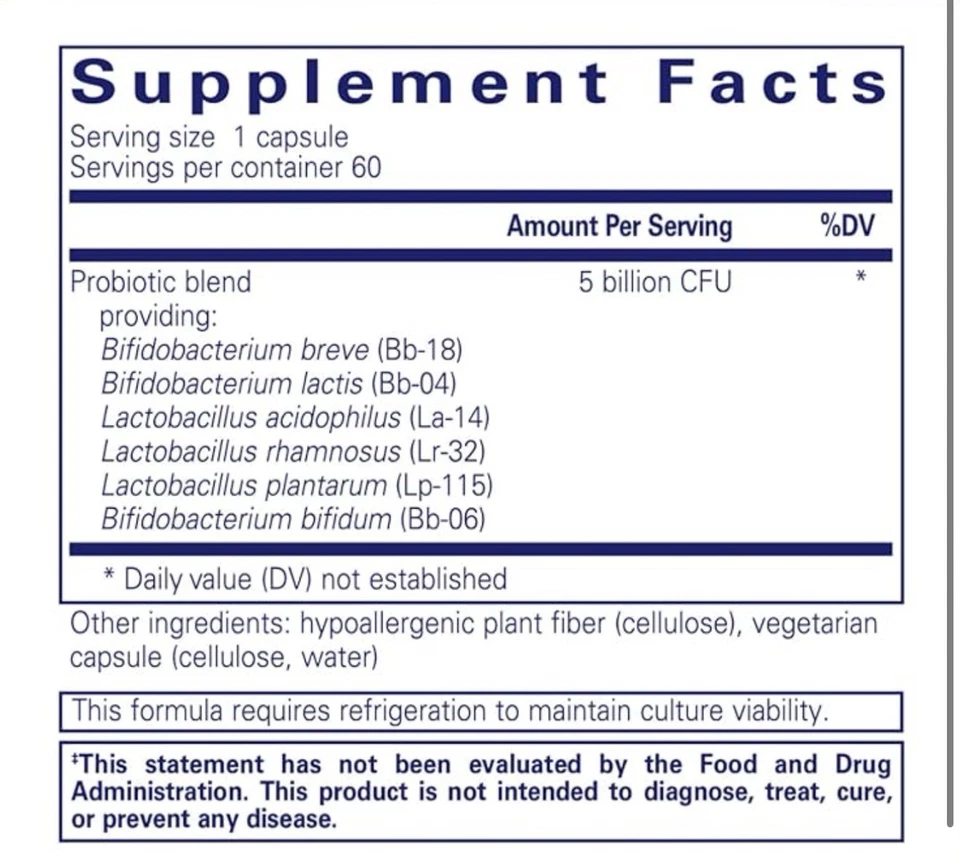 180 (60 x 3 Botellas) Pure Encapsulations Suplemento PureProbiotic 1/2026 Foto 2 de 2