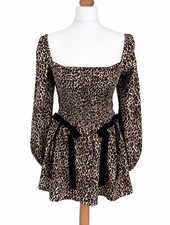 Urban Outfitters Kimchi Blue Winona Leopard Print Mini Dress Size XS RRP: £46
