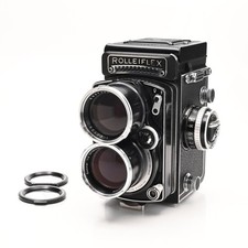 Rollei Tele Rolleiflex Type 2 White Face TLR Camera w/ 135mm F4 Sonnar 104