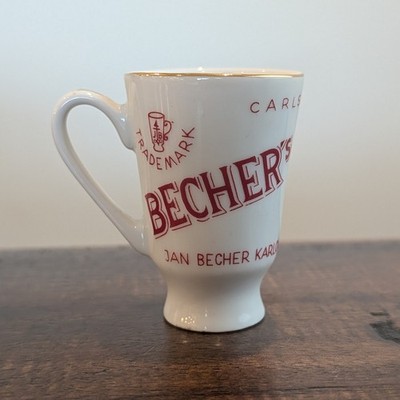 Becher s Liqueur Jan Becher Karlovy Vary Porcelain Shot Cup Mug Czech...