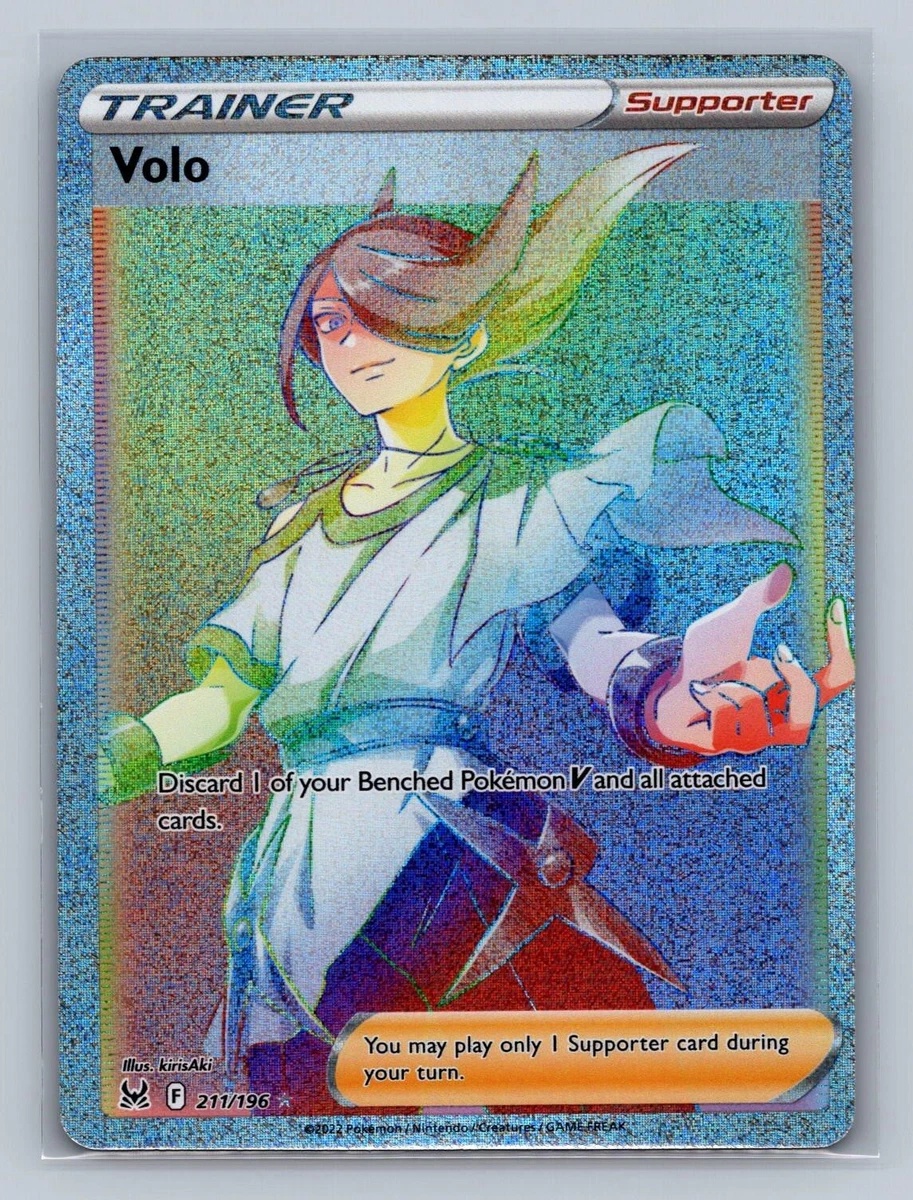 volo pokemon card rainbow rare Pokmon 211/196 Lost Origin The item may be similar but not exactly the same as the image (e.g Volo (Secret) 211/196, Lost Origin