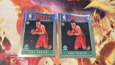 2025-26 Bowman Chrome Rookie Of The Year Favorites Yang Hansen RY-15 Die Cut TWO