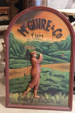 Insegna pubblicitaria vintage in legno, anni '50