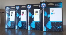 Lot of 4 Genuine Sealed HP 88 Ink Cartridges Factory Sealed 