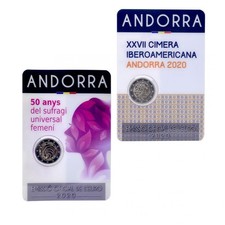 Andorra 2 Euro Coin Set 2020 Bimetal UNC