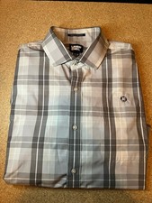 Chase Bank Dress Shirt Men's 16 1/2 - 32 Lands End Long Sleeve Gray.