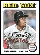 Enmanuel Valdez 2024 Topps Heritage #288 White Border Boston Red Sox