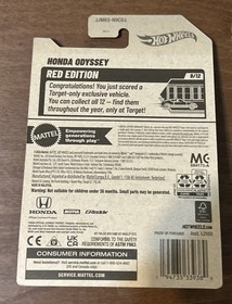 Hot Wheels Red Edition Honda Odyssey Mazda Maserati Target Exclusive J Case Set