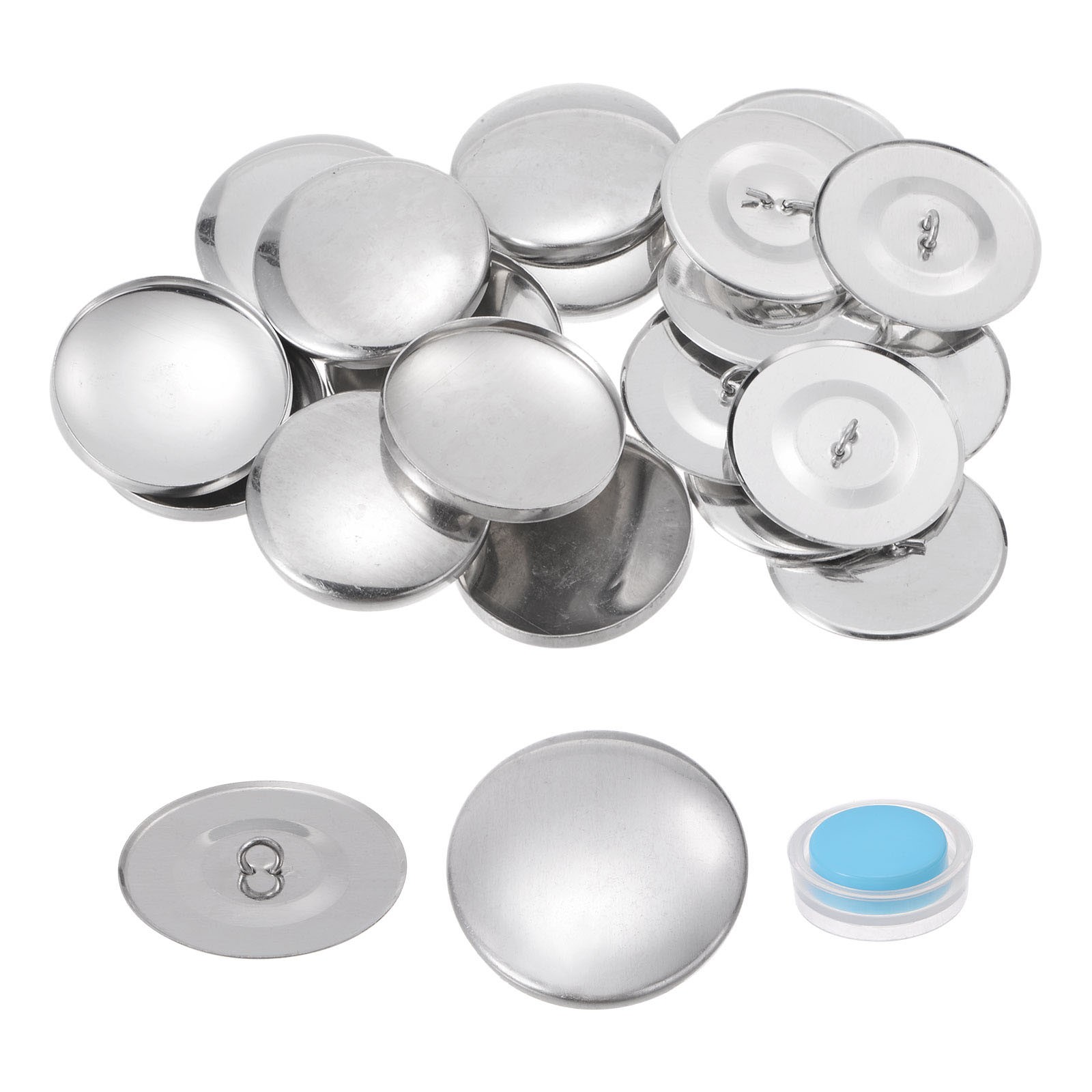 10 Sets Self Cover Button Kit 38mm Aluminum Button with Tool