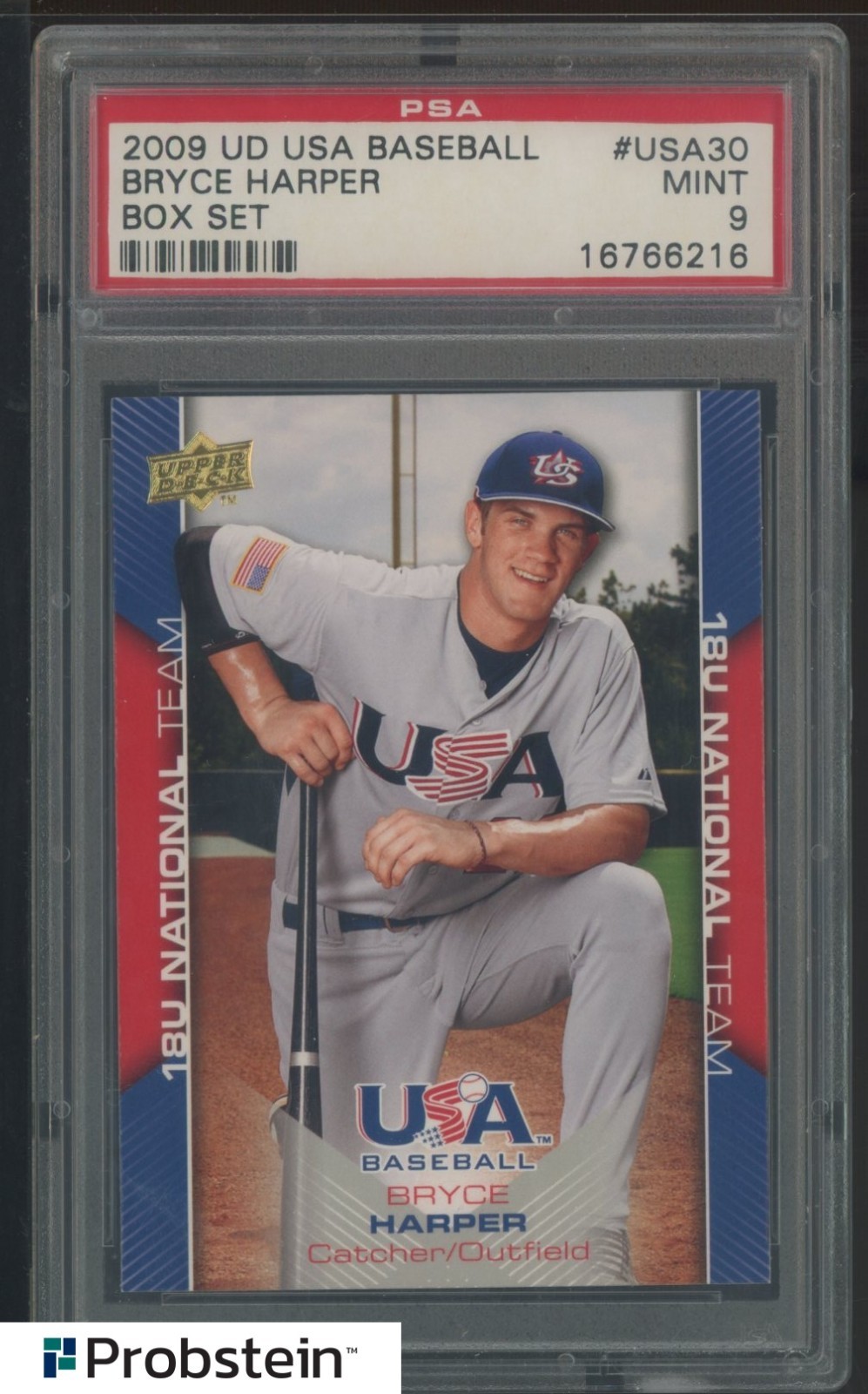 2009 UD USA Baseball Box Set #USA30 Bryce Harper RC Rookie PSA 9 MINT