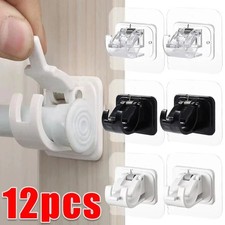 Self Adhesive Curtain Rod Brackets No Drill Wall Hook Rail Holder Clips