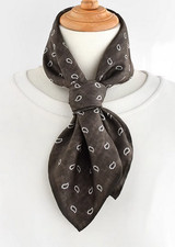 100 Silk 20 small square Scarf men Women neckerchief Wrap coffee paisley SC20-6