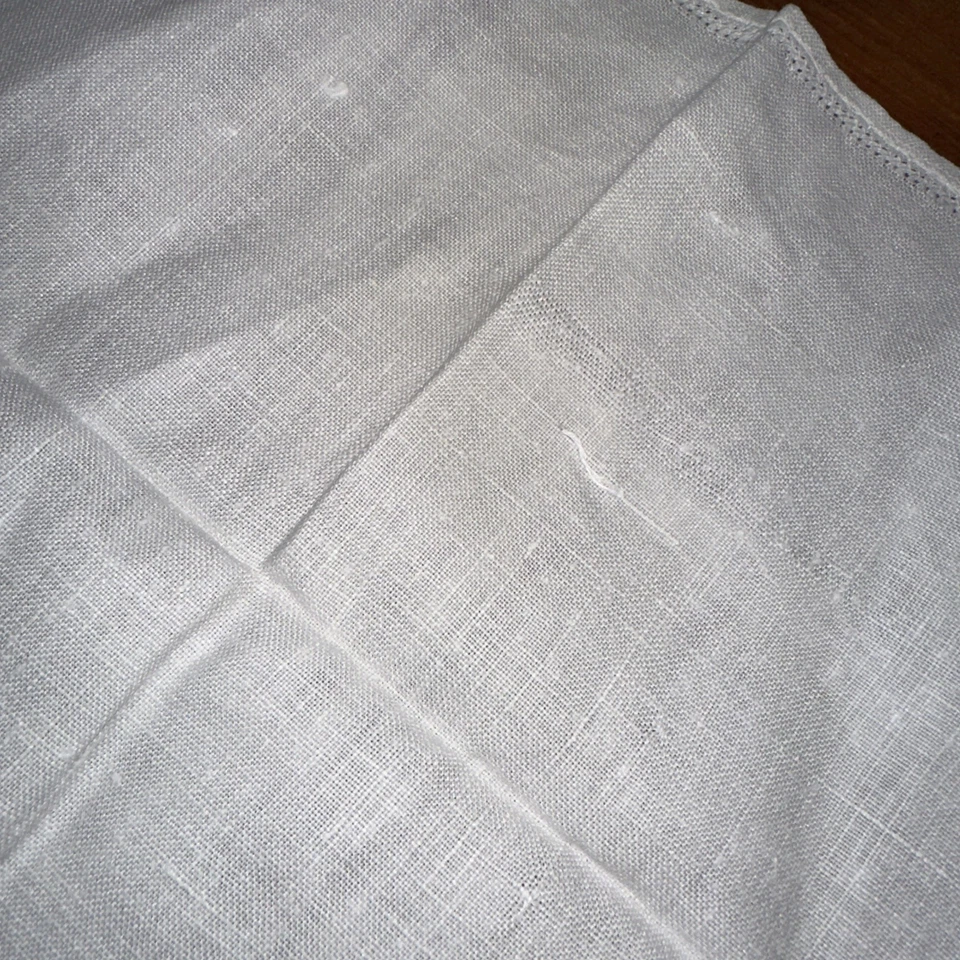 5 piezas - Cuadrados - Pañuelos de algodón/lino blanco roto (bordado/encaje) Foto 3 de 4