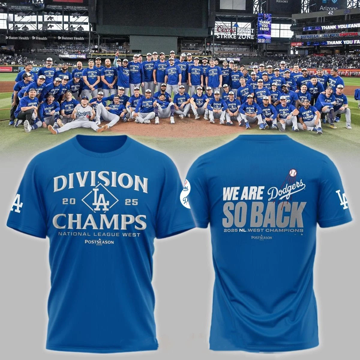 Los Angeles D 2025 N.L West Division Champs AOP Print Gift Fan Made