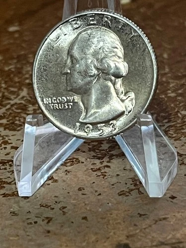 1953 -S Washington silver quarter 90% silver  BU - as shown # WL61