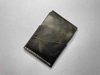 ''PAI MEI'' Minimalistisches Portemonnaie/Kartenetui HANDMADE - VOLLNARBIGES BADALASSI LEDER