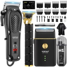 Hair Clippers for Men Professional, Cordless Complete Barber Kit with Hair Cl...