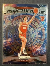 2024 Panini Prizm #6 Fireworks Zaccharie Risacher RC Atlanta Hawks