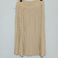 Vintage JG Hook Midi Skirt Womens 12 Butter Yellow Cottagecore Pleated